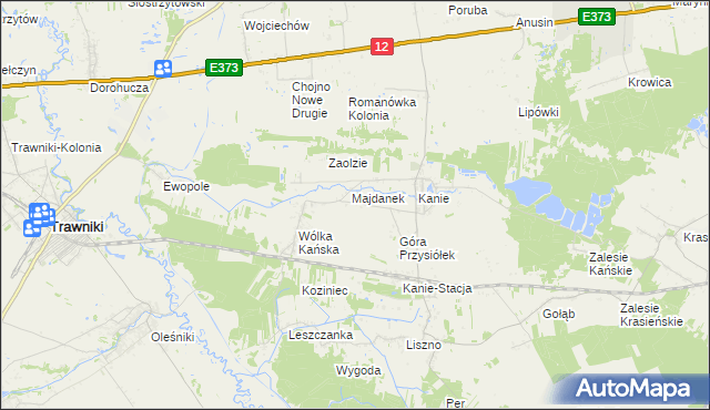 mapa Wólka Kańska-Kolonia, Wólka Kańska-Kolonia na mapie Targeo