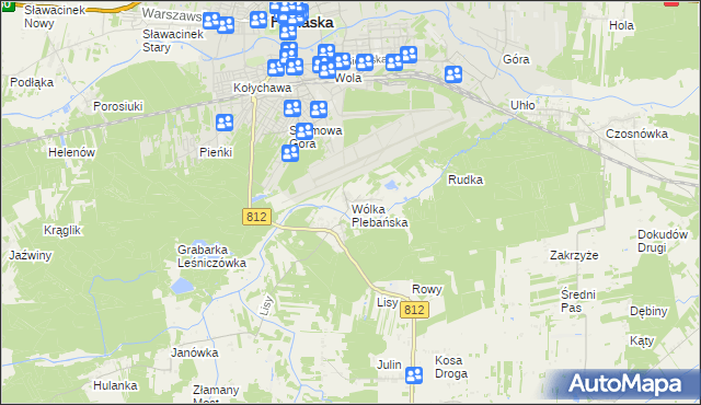 mapa Wólka Plebańska gmina Biała Podlaska, Wólka Plebańska gmina Biała Podlaska na mapie Targeo