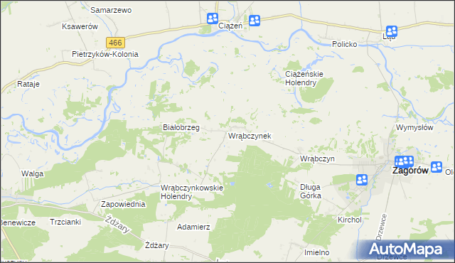 mapa Wrąbczynek, Wrąbczynek na mapie Targeo