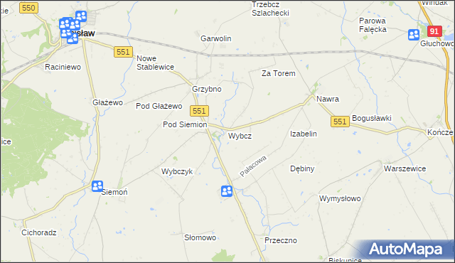 mapa Wybcz, Wybcz na mapie Targeo