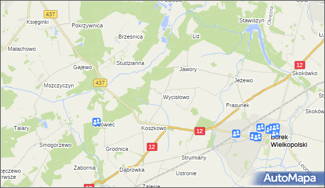 mapa Wycisłowo, Wycisłowo na mapie Targeo