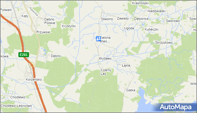 mapa Wydawy gmina Rawicz, Wydawy gmina Rawicz na mapie Targeo