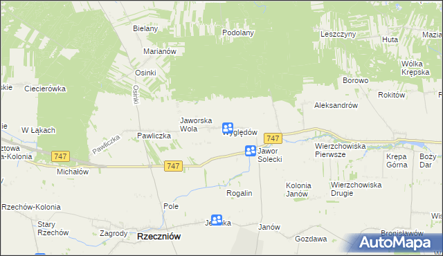 mapa Wyględów, Wyględów na mapie Targeo