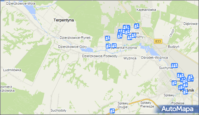 mapa Wyżnianka, Wyżnianka na mapie Targeo