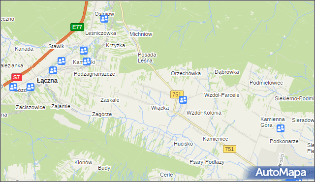 mapa Wzdół Rządowy, Wzdół Rządowy na mapie Targeo