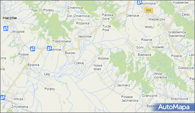 mapa Wzdów, Wzdów na mapie Targeo