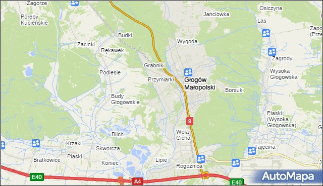 mapa Zabajka, Zabajka na mapie Targeo