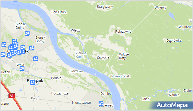 mapa Zabłocie gmina Czernikowo, Zabłocie gmina Czernikowo na mapie Targeo