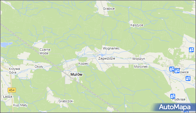 mapa Zagwiździe, Zagwiździe na mapie Targeo