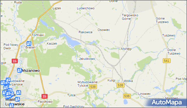 mapa Zajączkowo gmina Grodziczno, Zajączkowo gmina Grodziczno na mapie Targeo