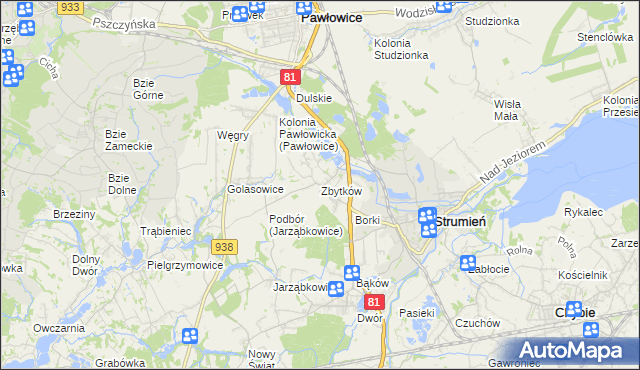 mapa Zbytków, Zbytków na mapie Targeo