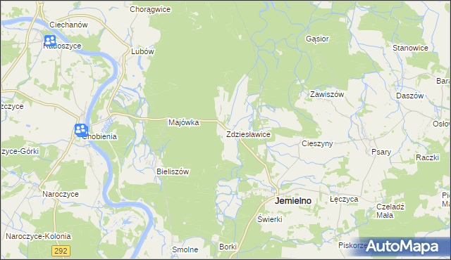 mapa Zdziesławice, Zdziesławice na mapie Targeo