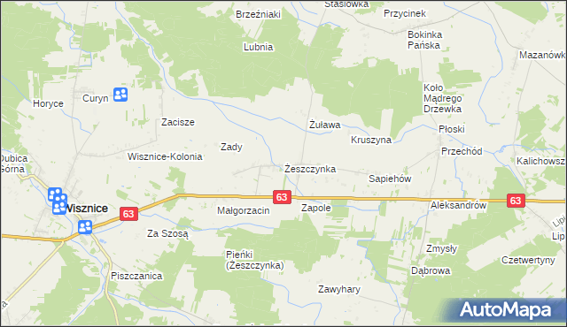 mapa Żeszczynka, Żeszczynka na mapie Targeo