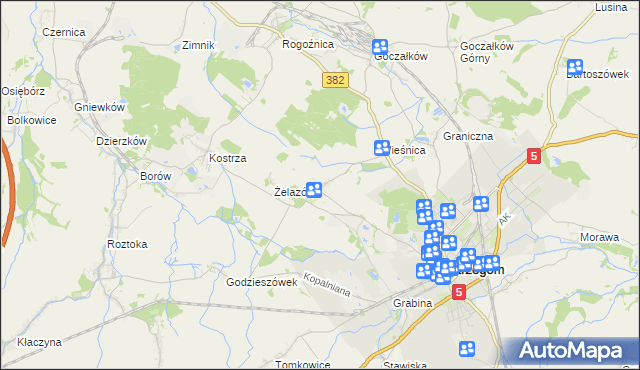 mapa Żółkiewka, Żółkiewka na mapie Targeo