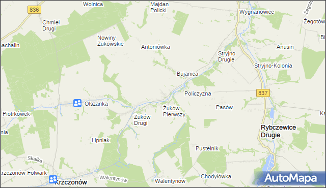 mapa Żuków-Kolonia, Żuków-Kolonia na mapie Targeo