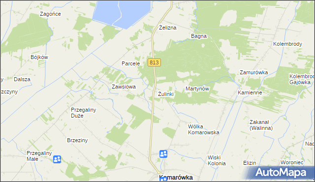 mapa Żulinki, Żulinki na mapie Targeo