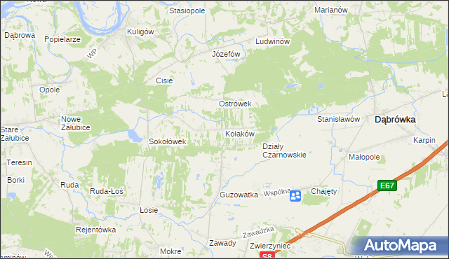 mapa Kołaków, Kołaków na mapie Targeo