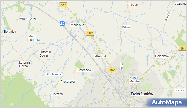 mapa Nowizna gmina Dzierżoniów, Nowizna gmina Dzierżoniów na mapie Targeo