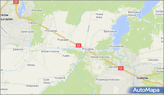 mapa Przygłów, Przygłów na mapie Targeo