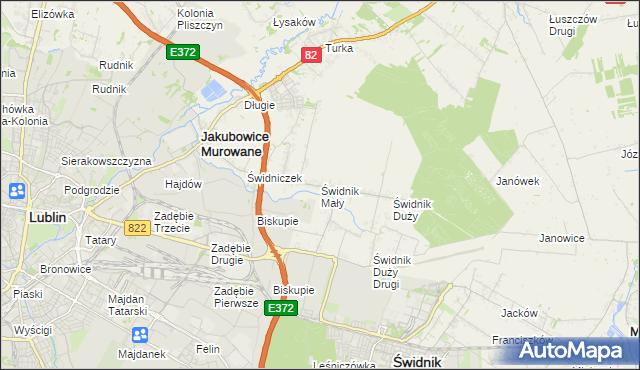 mapa Świdnik Mały, Świdnik Mały na mapie Targeo