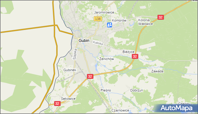 mapa Żenichów, Żenichów na mapie Targeo