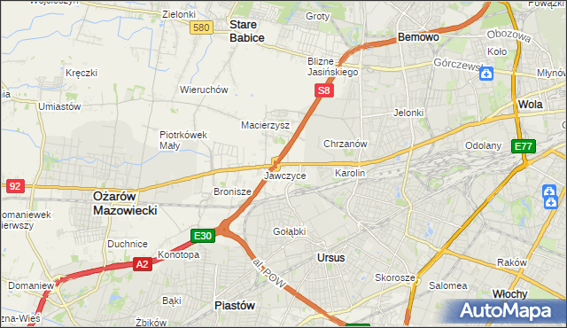 mapa Mory gmina Ożarów Mazowiecki, Mory gmina Ożarów Mazowiecki na mapie Targeo