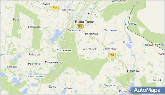 mapa Wierzbiszki, Wierzbiszki na mapie Targeo