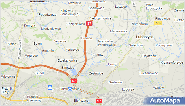 mapa Zastów, Zastów na mapie Targeo