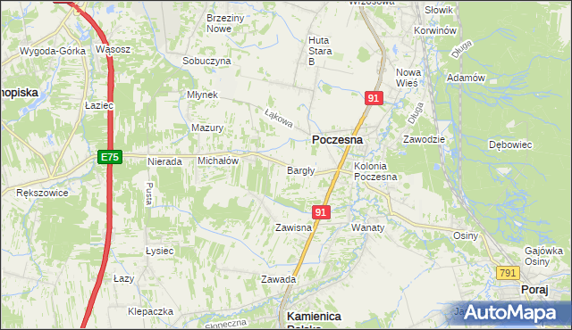 mapa Bargły, Bargły na mapie Targeo