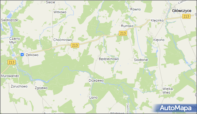 mapa Będziechowo, Będziechowo na mapie Targeo