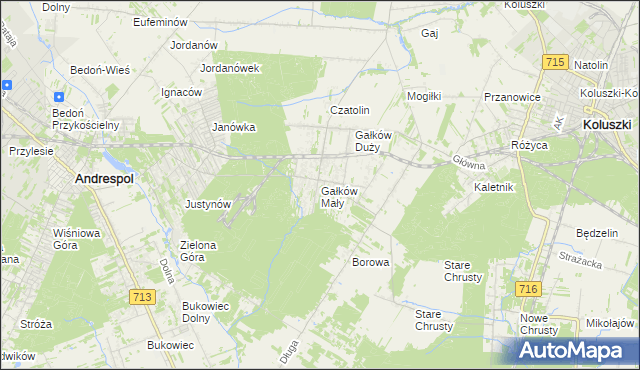 mapa Gałków Mały, Gałków Mały na mapie Targeo