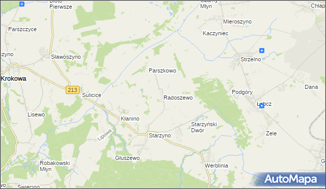 mapa Radoszewo, Radoszewo na mapie Targeo