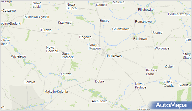 mapa Bulkowo-Kolonia, Bulkowo-Kolonia na mapie Targeo