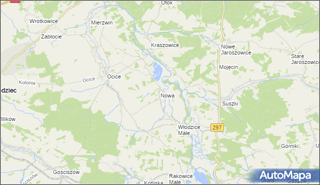 mapa Nowa gmina Bolesławiec, Nowa gmina Bolesławiec na mapie Targeo