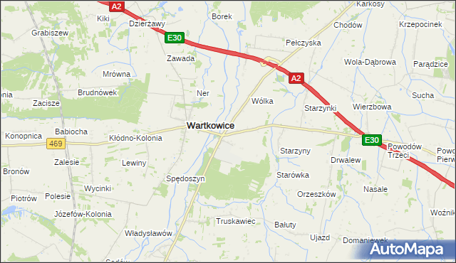 mapa Stary Gostków, Stary Gostków na mapie Targeo