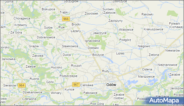 mapa Bilczyce, Bilczyce na mapie Targeo