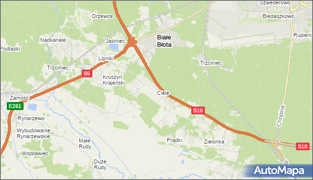 mapa Ciele, Ciele na mapie Targeo