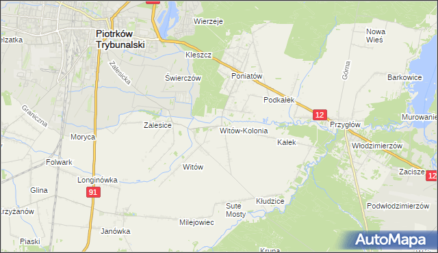 mapa Witów-Kolonia, Witów-Kolonia na mapie Targeo