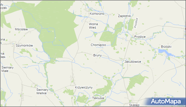 mapa Bruny, Bruny na mapie Targeo