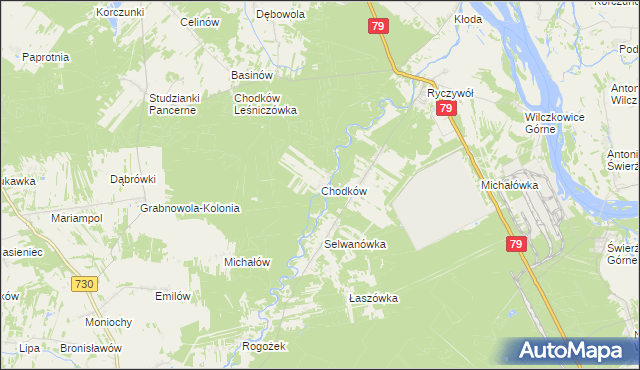 mapa Chodków, Chodków na mapie Targeo