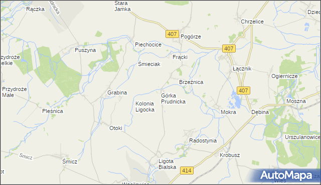 mapa Górka Prudnicka, Górka Prudnicka na mapie Targeo