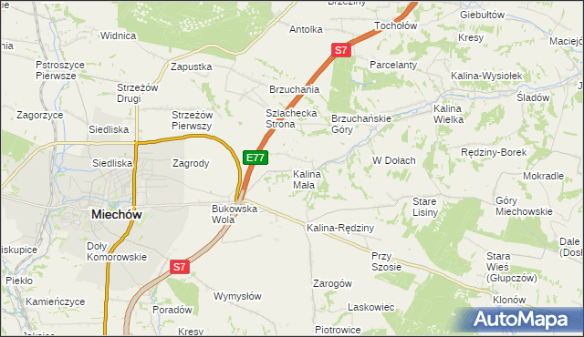 mapa Kalina Mała, Kalina Mała na mapie Targeo