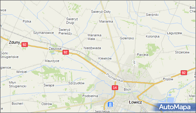 mapa Klewków, Klewków na mapie Targeo