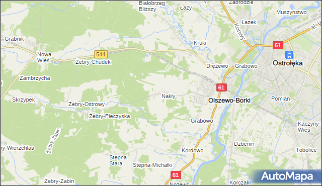 mapa Nakły, Nakły na mapie Targeo