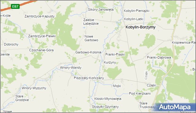 mapa Stare Garbowo, Stare Garbowo na mapie Targeo
