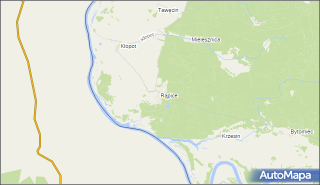 mapa Rąpice, Rąpice na mapie Targeo