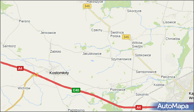 mapa Siemidrożyce, Siemidrożyce na mapie Targeo