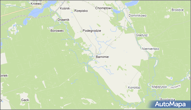 mapa Barnimie, Barnimie na mapie Targeo