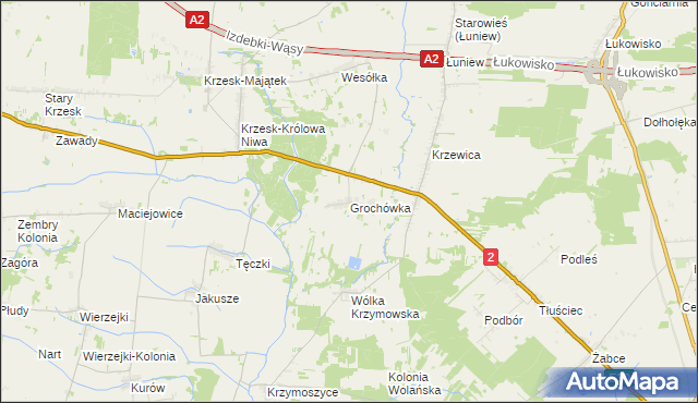mapa Grochówka, Grochówka na mapie Targeo