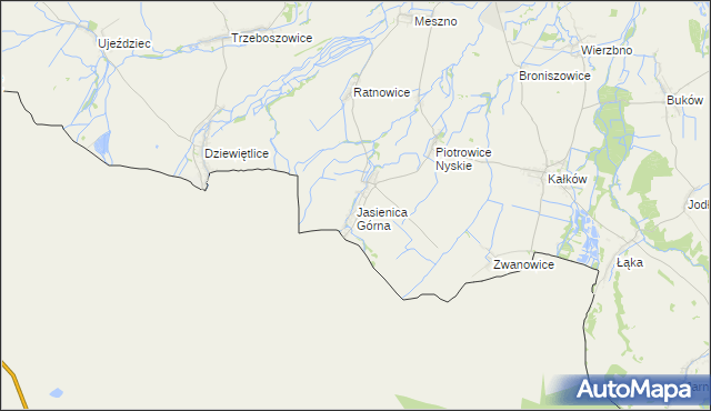 mapa Jasienica Górna, Jasienica Górna na mapie Targeo